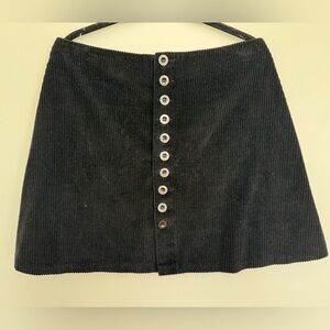 Vintage Y2K NWT Express Black Corduroy Preppy Mini Skirt- size 13/14